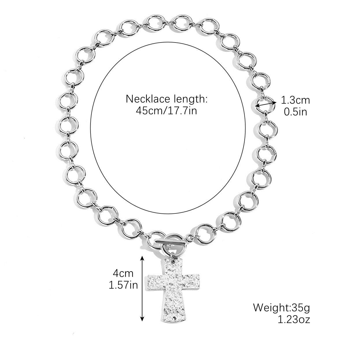 Wholesale Rice Bead Zircon Cross Pendant Necklace